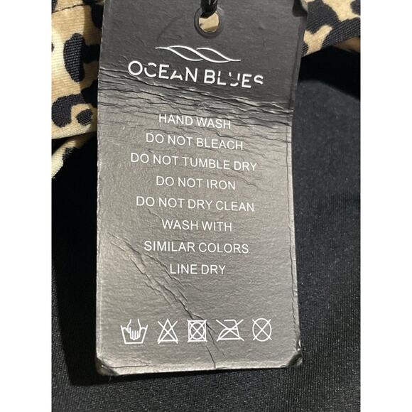 Ocean Blues Women's Strappy Sides Bikini Bottom Leopard New Medium - Picture 4 of 7